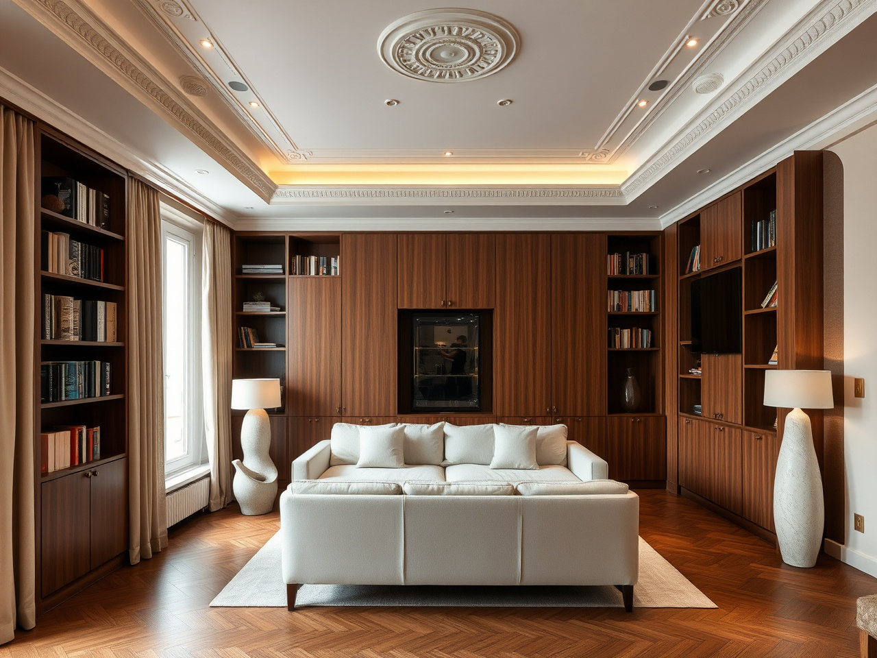 Designer turnkey — custom joinery and brass fittings in Sarrià-Sant Gervasi flat