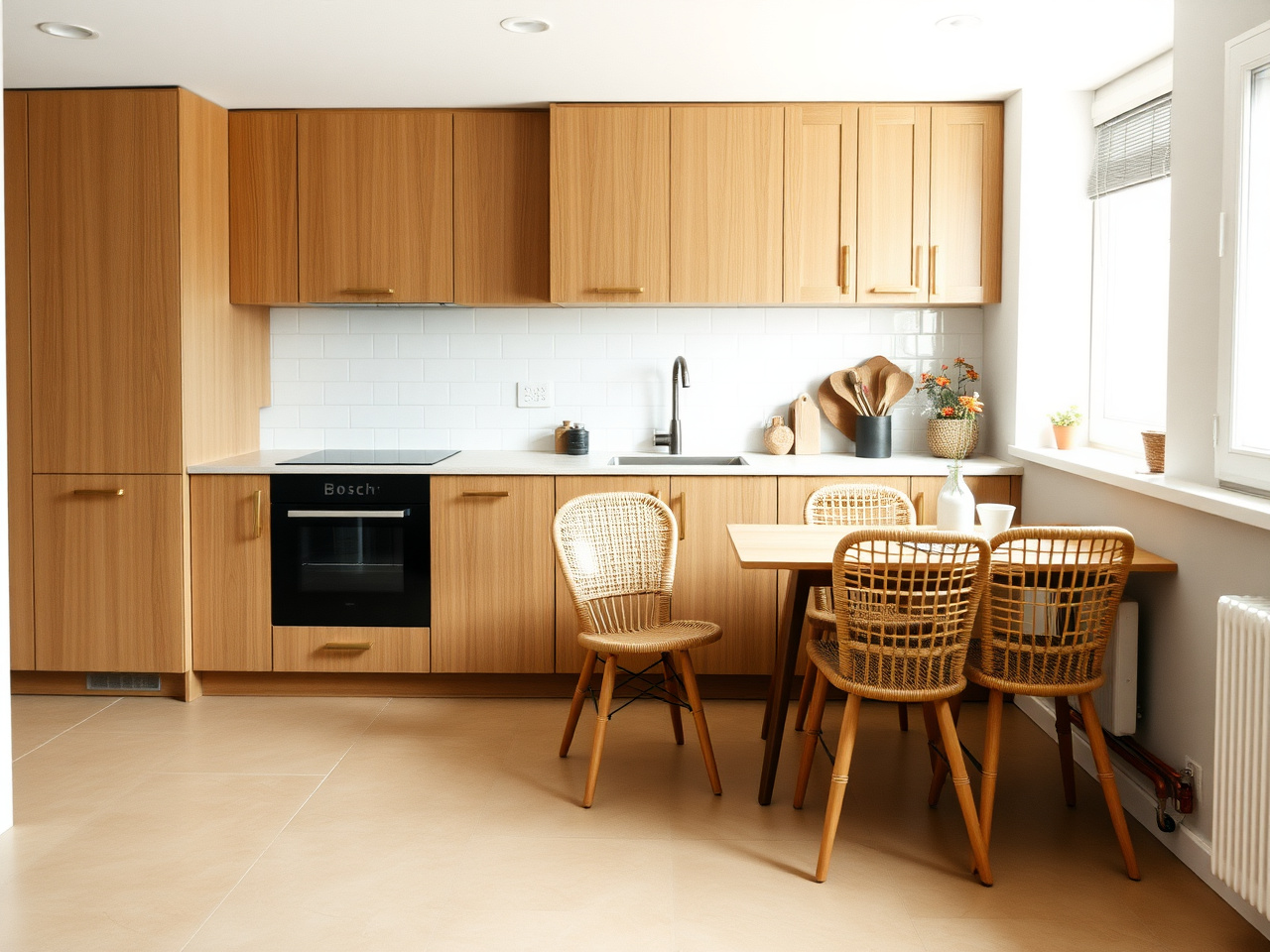 Standard turnkey — full kitchen and bathroom rebuild in Gràcia 1980s flat